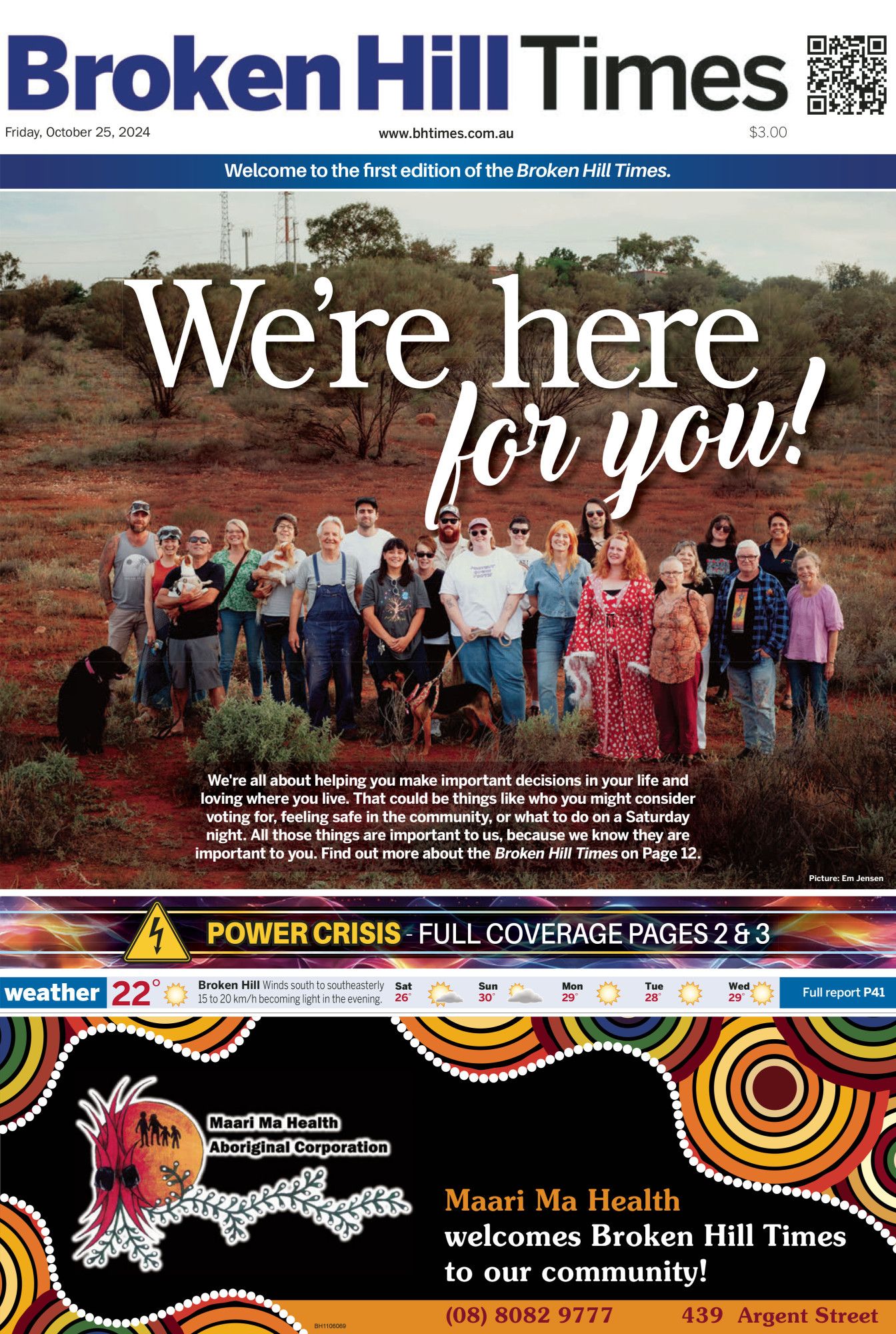 Broekn Hill Times Front Page Friday October 25 2024