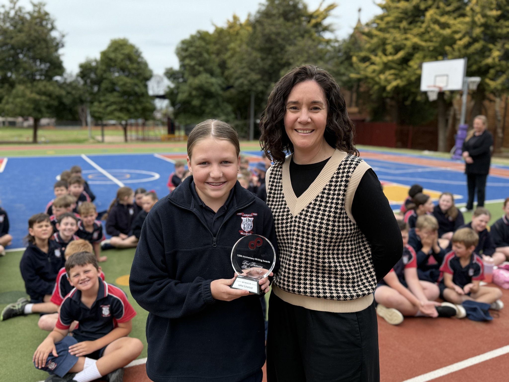 Lettie Schofield of St Laurence’s Parish School, Forbes, won the Primary Student category of the Country Press NSW Inc. 125 th Anniversary Writing Awards. She was encouraged to enter by her teacher, Carmen Spry. Photo: Forbes Advocate.